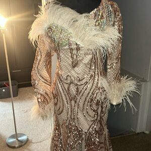 Custom made full length gown size small